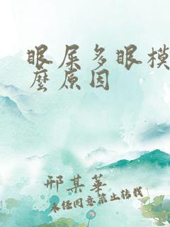 眼屎多眼模糊什么原因