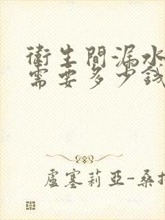 卫生间漏水注胶需要多少钱?