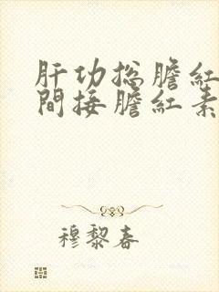 肝功总胆红素和间接胆红素高意味着什么