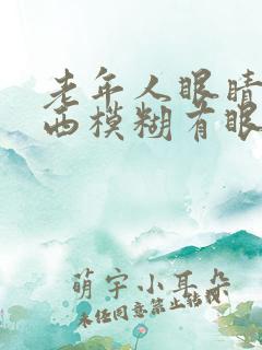 老年人眼睛看东西模糊有眼屎是怎么回事