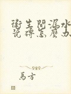 卫生间漏水不拆瓷砖怎么办