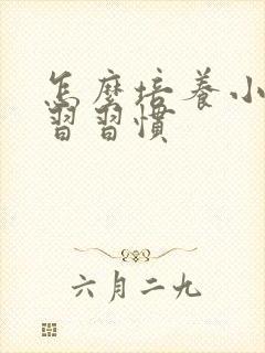 怎么培养小孩学习习惯