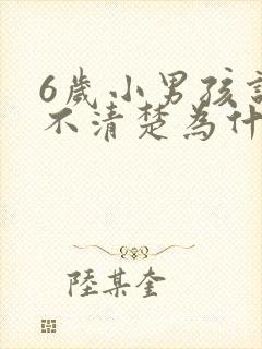 6岁小男孩说话不清楚为什么