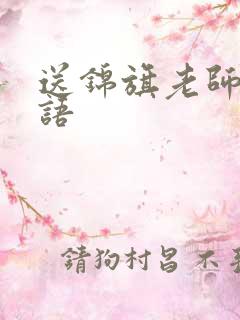 送锦旗老师感谢语