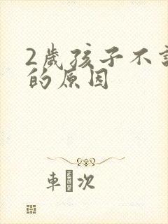 2岁孩子不说话的原因