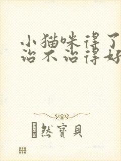 小猫咪得了猫瘟治不治得好