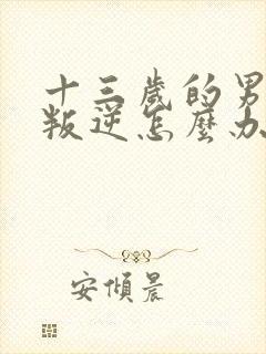 十三岁的男孩子叛逆怎么办