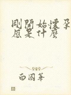 刚开始怀孕的反应是什么