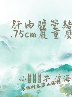 肝内胆管结石0.75cm严重么