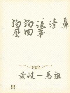 狗狗流清鼻涕怎么回事