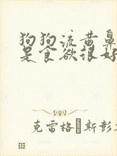 狗狗流黄鼻涕但是食欲很好