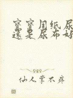 宝宝用纸尿裤好还是尿布好