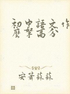 初中语文作文怎么拿高分