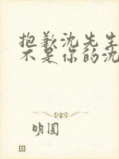 抱歉沈先生孩子不是你的沈知景