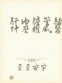 肝内胆管结石有什么权威医院可以治疗吗