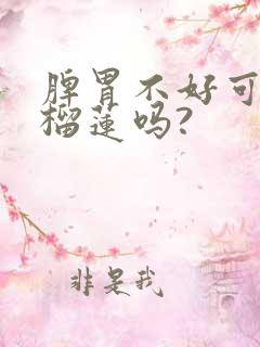 脾胃不好可以吃榴莲吗?