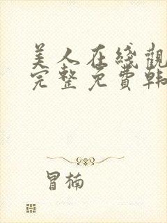 美人在线观看剧完整免费韩剧网