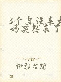 3个月没来大姨妈突然来了