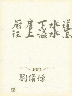 厨房下水道堵塞往上溢水怎么办