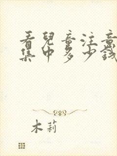 看儿童注意力不集中多少钱