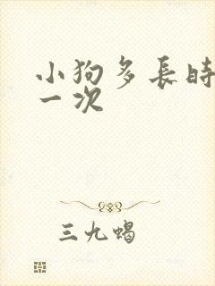 小狗多长时间尿一次