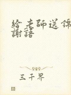 给老师送锦旗感谢语