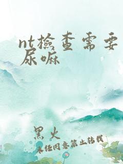 nt检查需要憋尿嘛