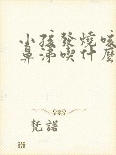 小孩发烧咳嗽流鼻涕吃什么药