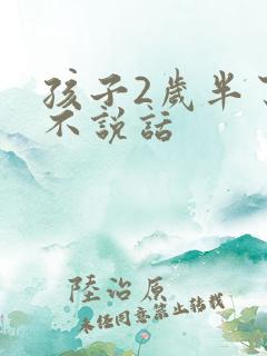 孩子2岁半了还不说话