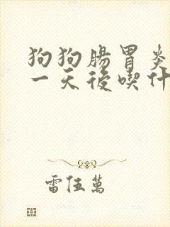 狗狗肠胃炎禁食一天后吃什么