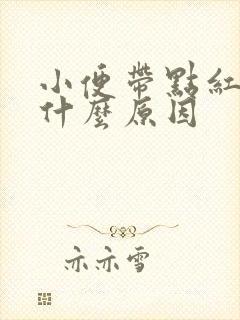 小便带点红色是什么原因