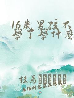 16岁男孩不上学了学什么比较好