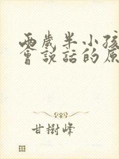 两岁半小孩还不会说话的原因