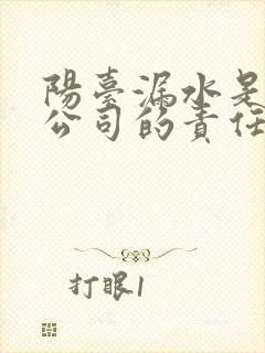 阳台漏水是物业公司的责任吗