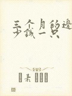 三个月的边牧多少钱一只