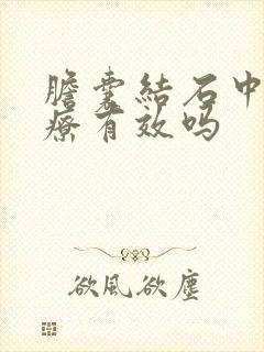 胆囊结石中医治疗有效吗