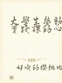 大学生劳动教育实践课的心得体会