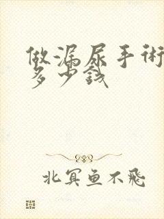 做漏尿手术费要多少钱