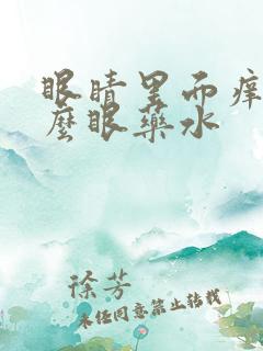 眼睛里面痒用什么眼药水