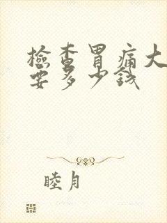 检查胃痛大约需要多少钱