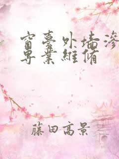 窗台外墙渗水找专业维修