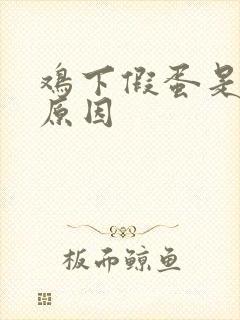 鸡下假蛋是什么原因