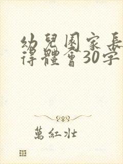 幼儿园家长会心得体会30字