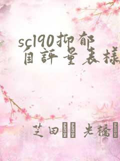 scl90抑郁自评量表样表