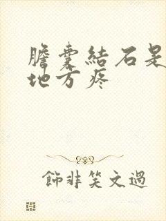 胆囊结石是什么地方疼