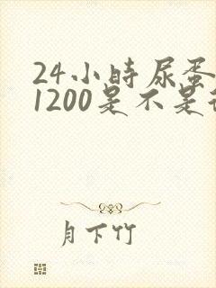 24小时尿蛋白1200是不是很严重