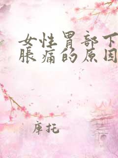 女性胃部下腹部胀痛的原因