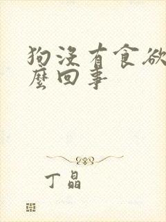 狗没有食欲是怎么回事