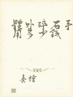 体外碎石手术费用多少钱