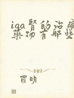 iga肾的治疗药物有哪些呢